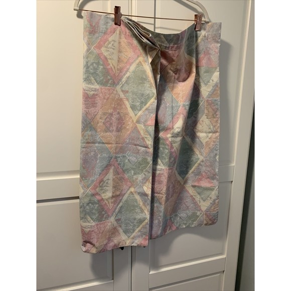 Vintage Wamsutta Standard Pillowcases Pair Abstract Southwestern Pastel Diamond - Picture 9 of 13